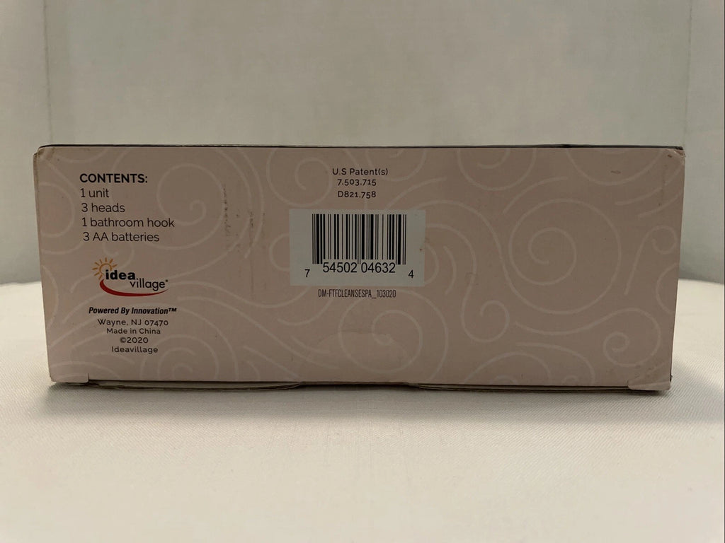 Flawless Cleanse Spa Cordless Spinning Bath Brush & 3 Attachments