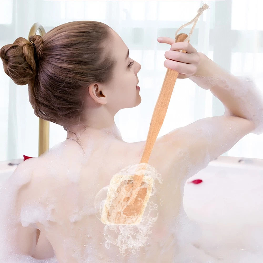 Back Massage Brush Exfoliating Scrubber with Handles Shower for Women