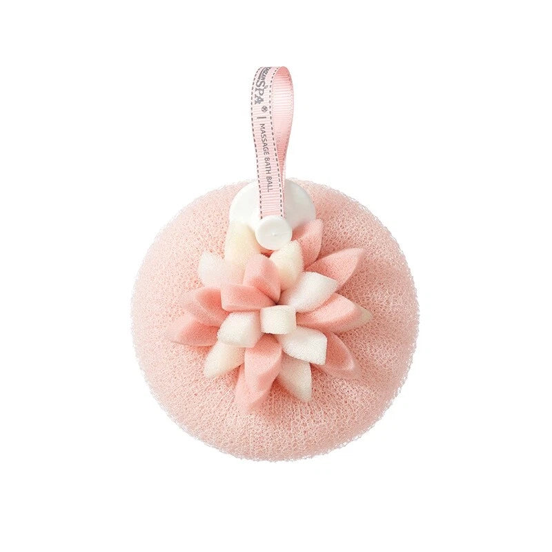 with Suction Cup Shower Bath Ball Sponge Bubble Brush  Household