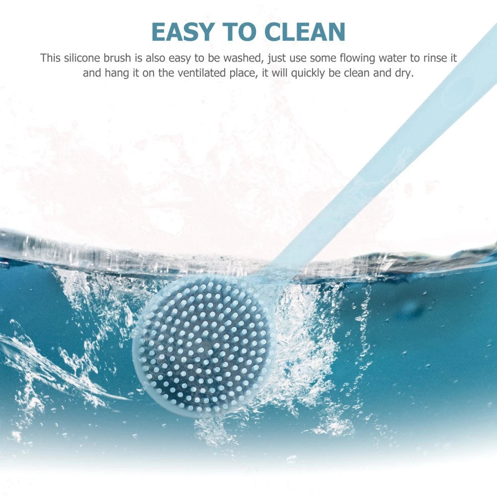 Silicone Bath Brush Man Backbrush for Shower Body Scrubber with Handle