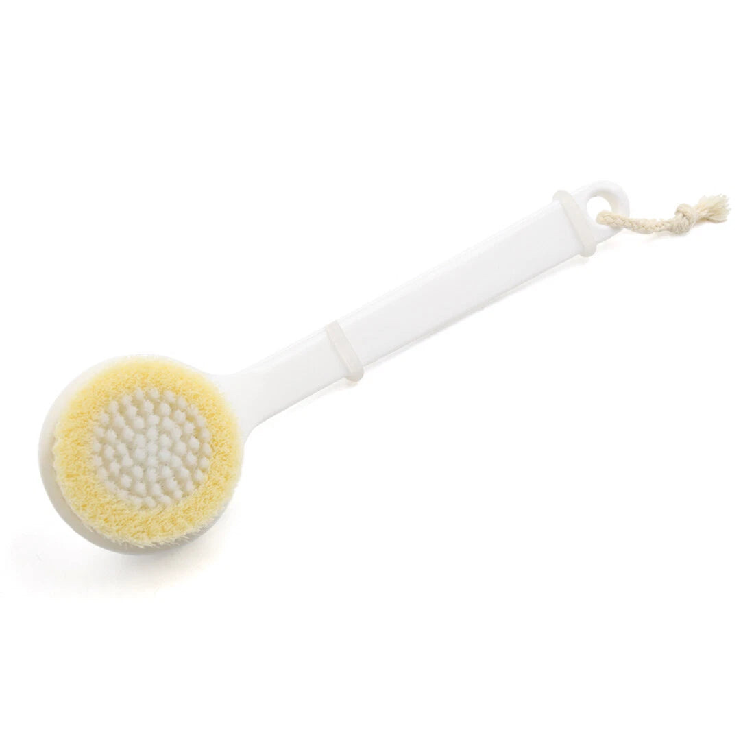 Nylon Soft Bristle Curved Handlebar Body Clean Brush Bath Shower Scrubber Tool