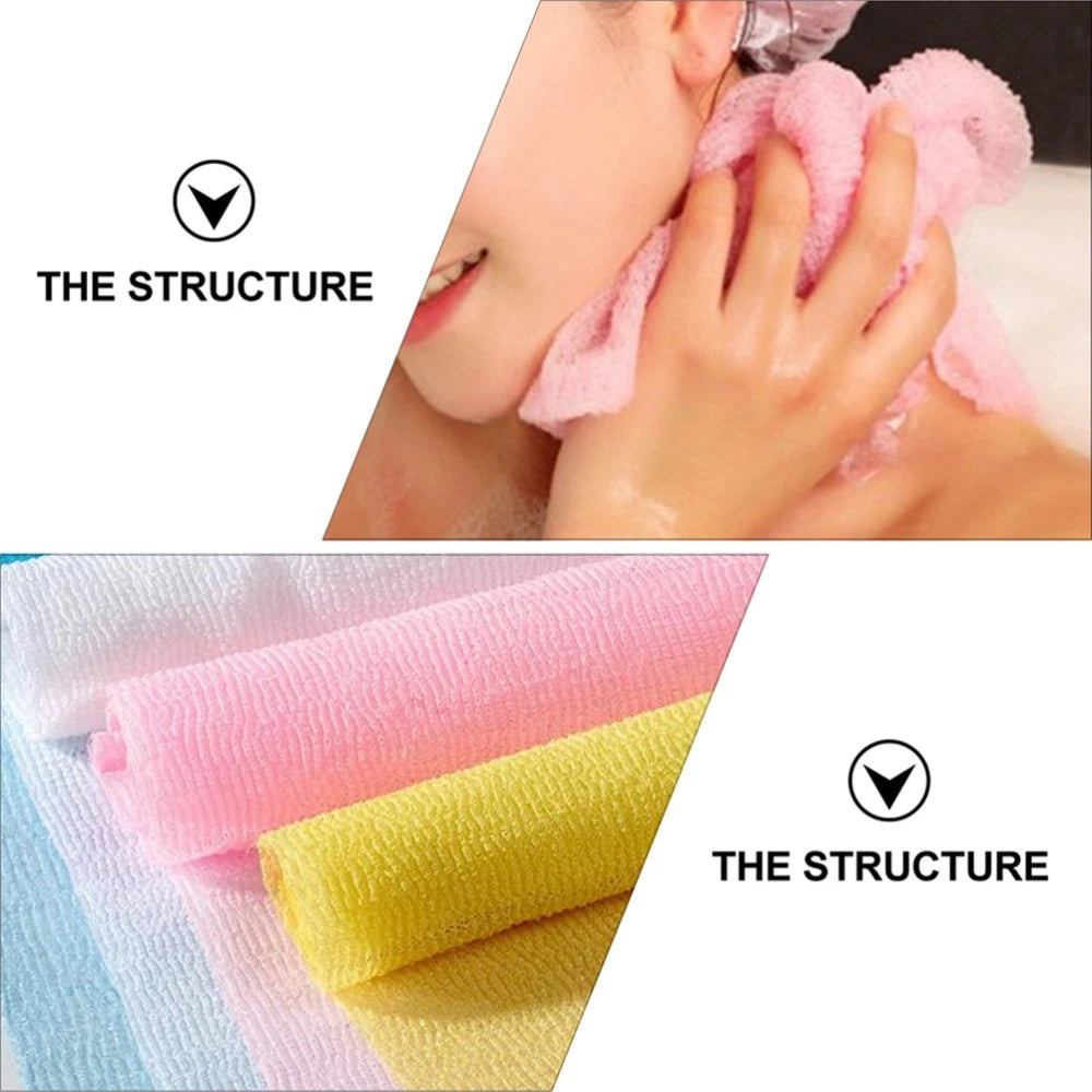 8 Pcs Back Scrub Foam Towel Exfoliator for Shower Bath Scrubber Body Brushes