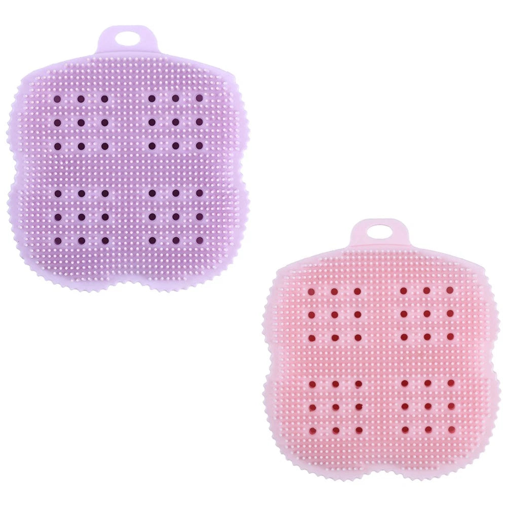 2pcs Shower Brush Practical Massage Brush Creative Bathing Scrubber Body
