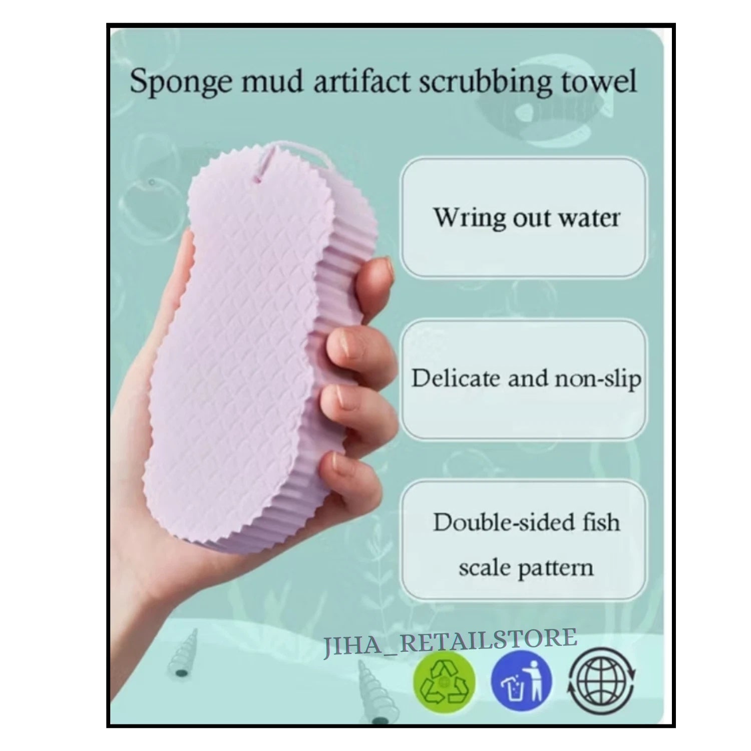 Ultra Soft Bath Shower Sponge Body Scrubber Dead Skin Remover Exfoliator