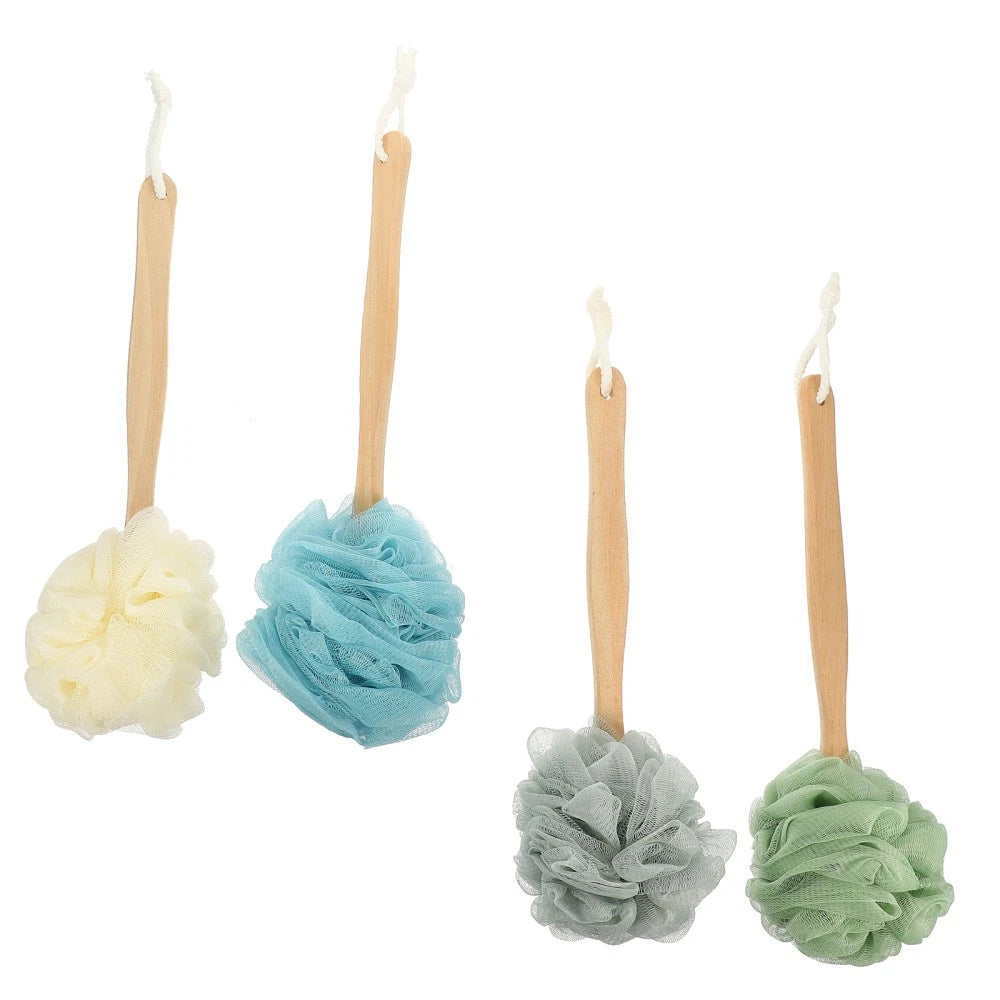 4 Pcs Bath Brush Rubs Back Ball Man Scrubber Scratcher for Shower