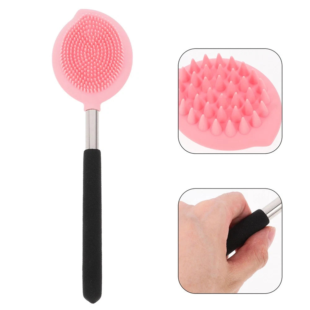 2 Pcs Bath Brush Child Body Bathing Tool Ergonomic Silicone Scrubber