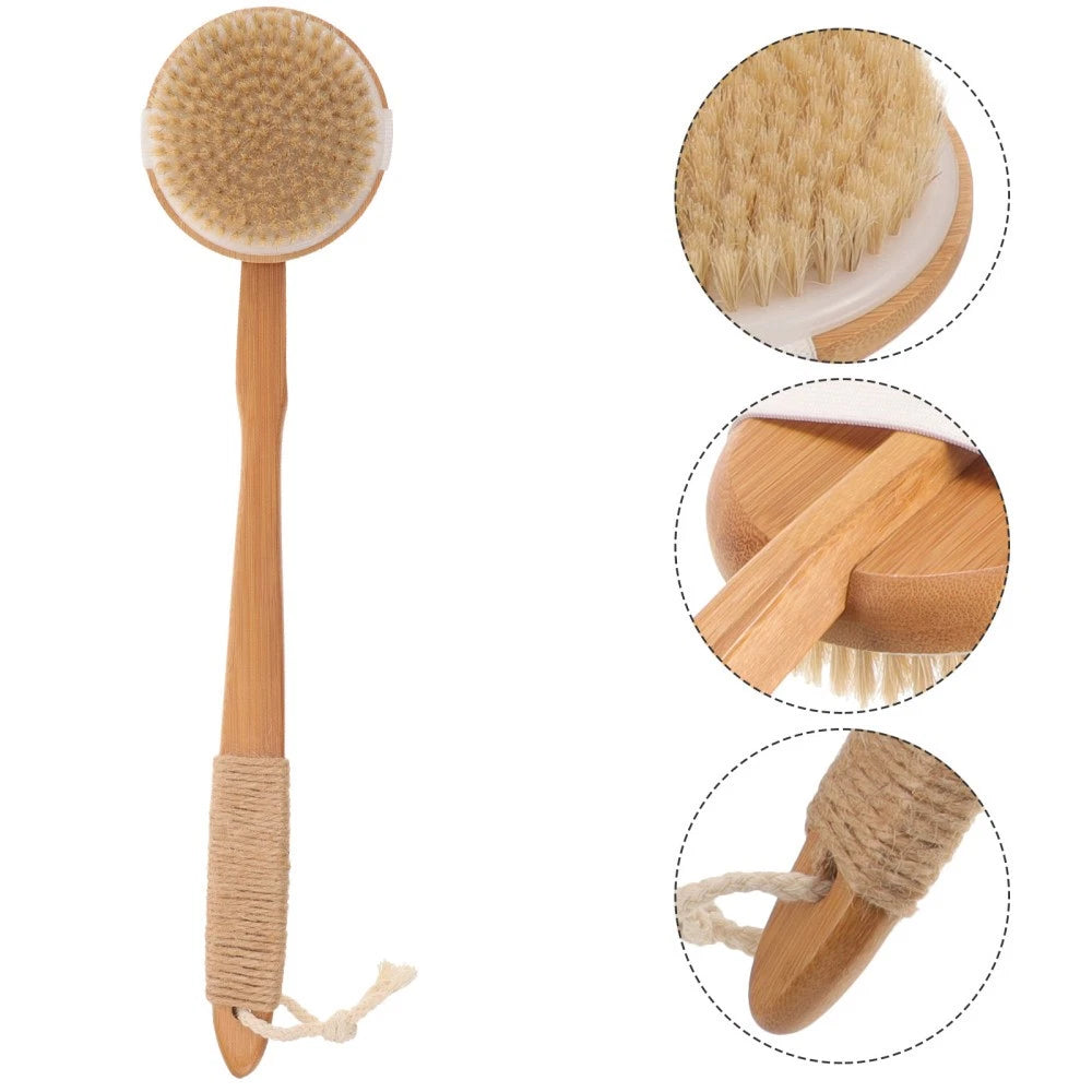 Removable Bath Brush Elderly Man Accessible Shower Scrubber Back