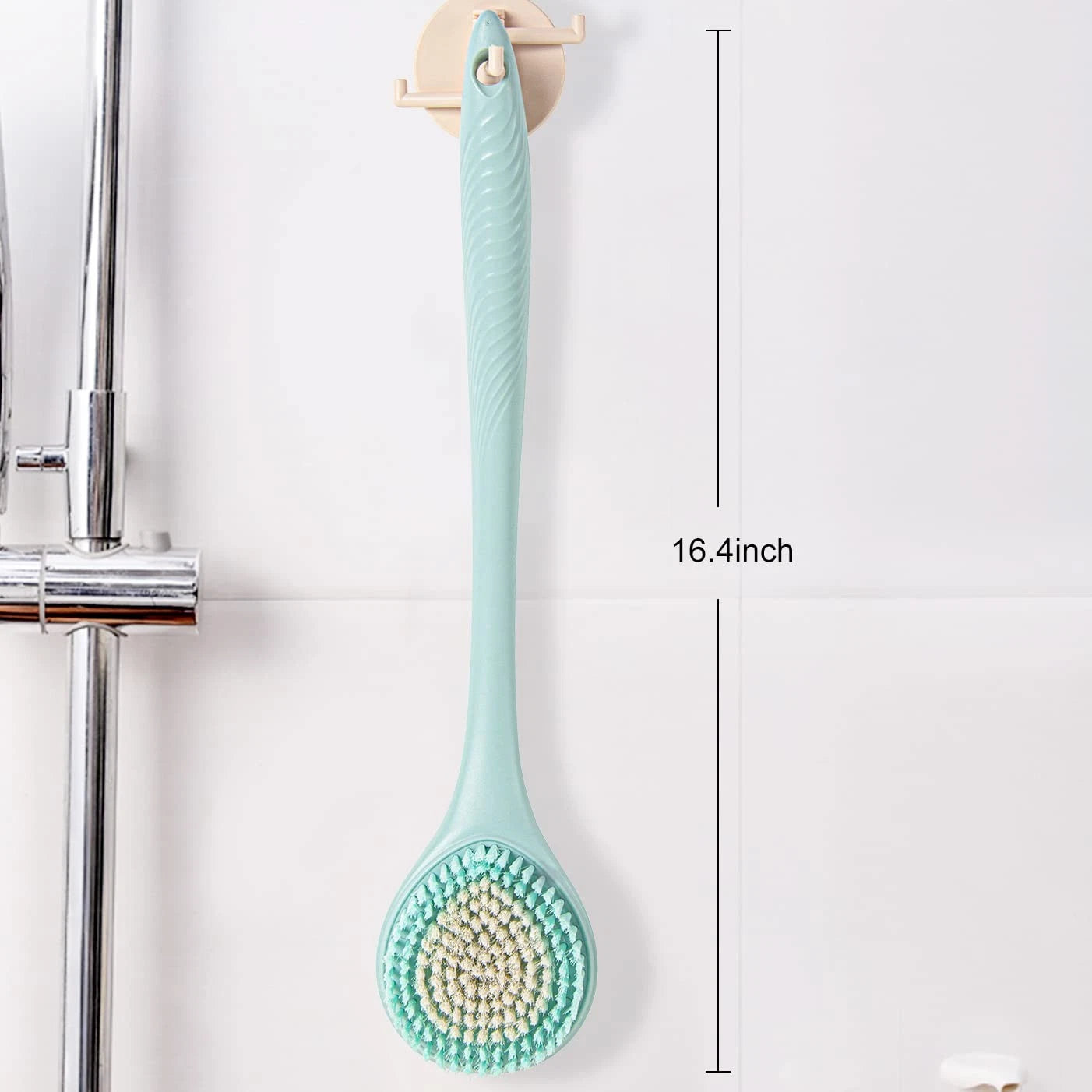 BEDELITE Back Scrubber for Shower - Long Handle Bath Brush (16.4 inches) with...