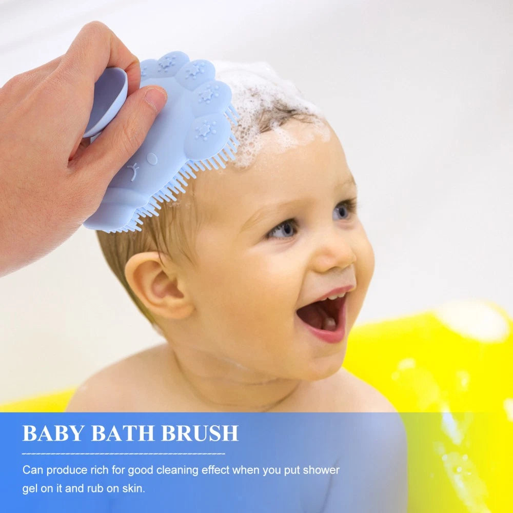 Infant Bath Bathing Scrubber Silicone Infant Shower Brush Bath Brush