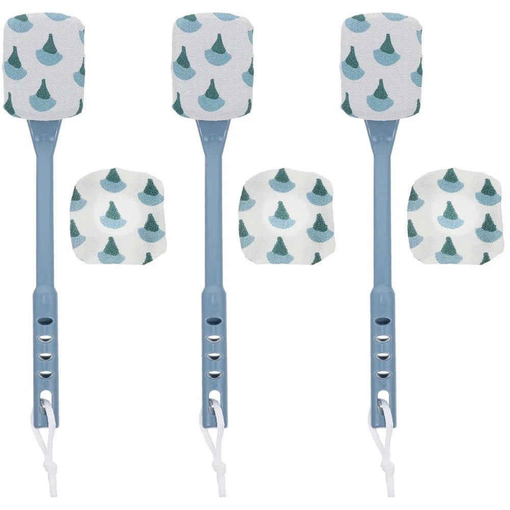 3 pcs Household Bath Brush Practical Shower Brush Back Cleaning Brush for