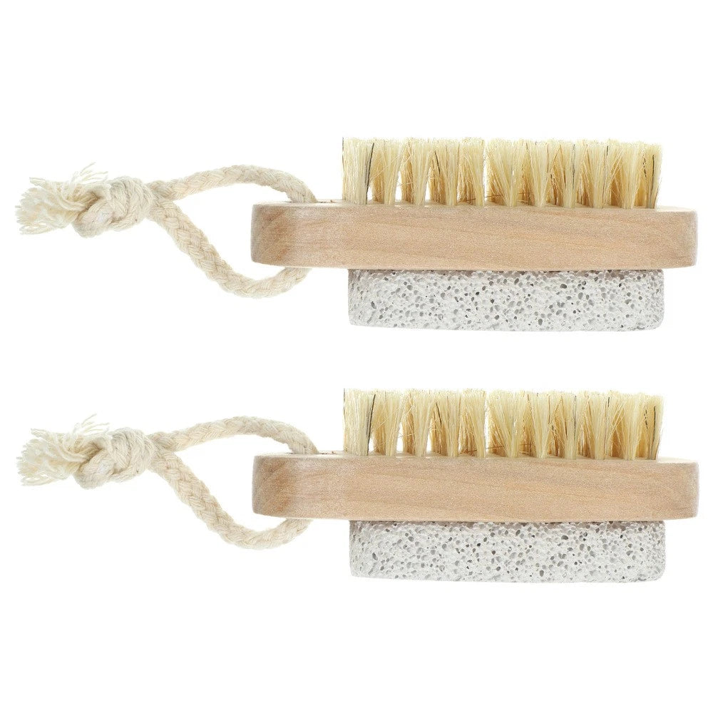 2 Pcs Double-sided Brush of Stepping Foot Scrubber Exfoliating Bath
