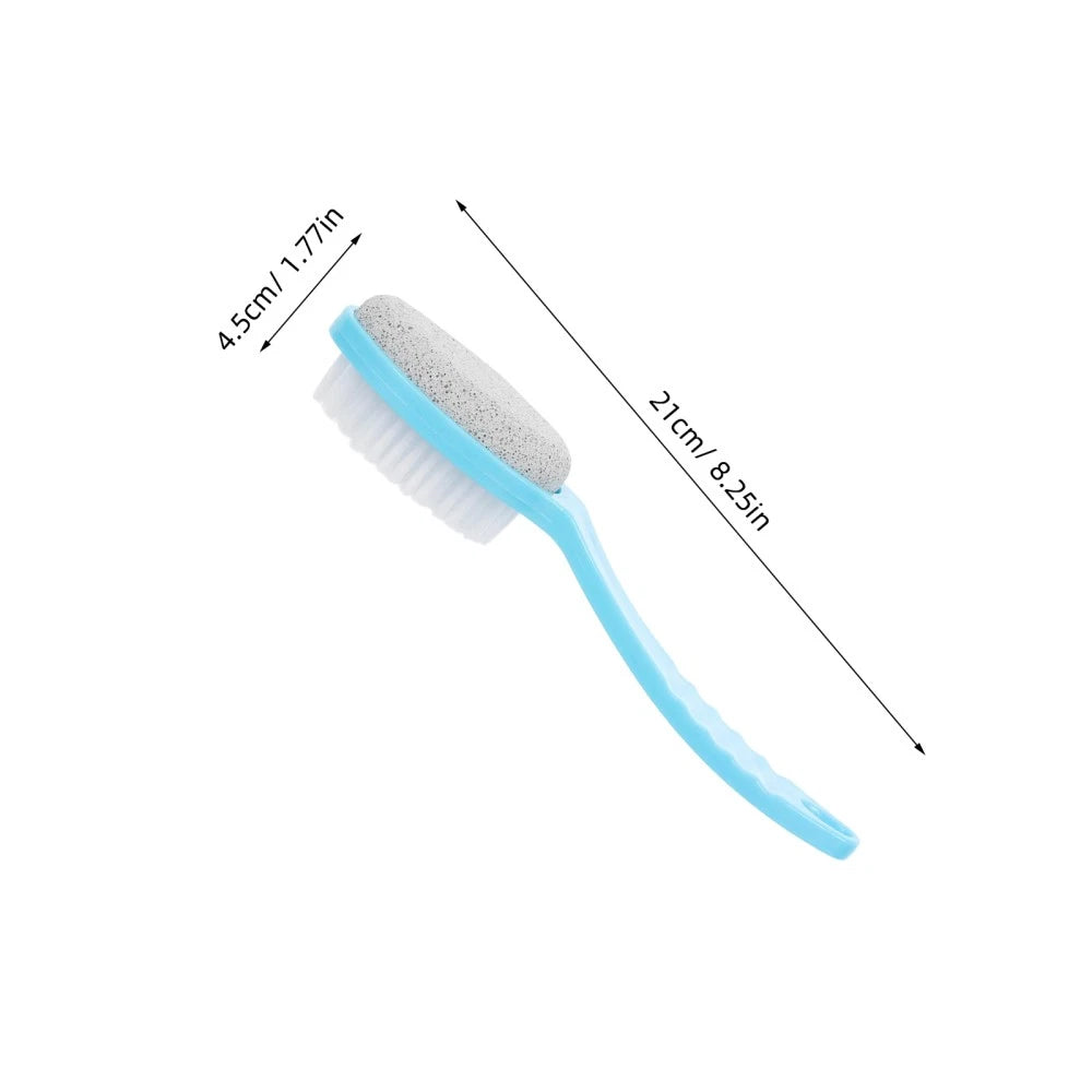 Foot Brush with Plastic Handle (Random Color) Bristle foot brush