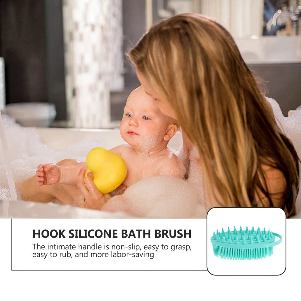 Bath Brush Work Double-sided Silicone Cleaning Body Brushes for Shower