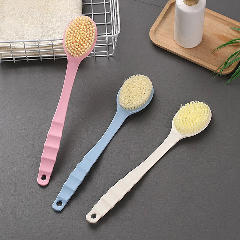 Long Handle Rubbing Back Bath Brush Flower Ball For Adult Soft Hair Dual PurYYR