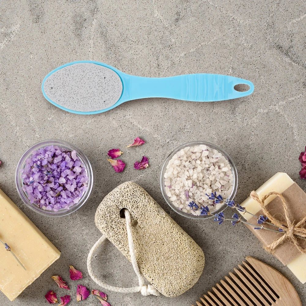 Foot Brush with Plastic Handle (Random Color) Bristle foot brush