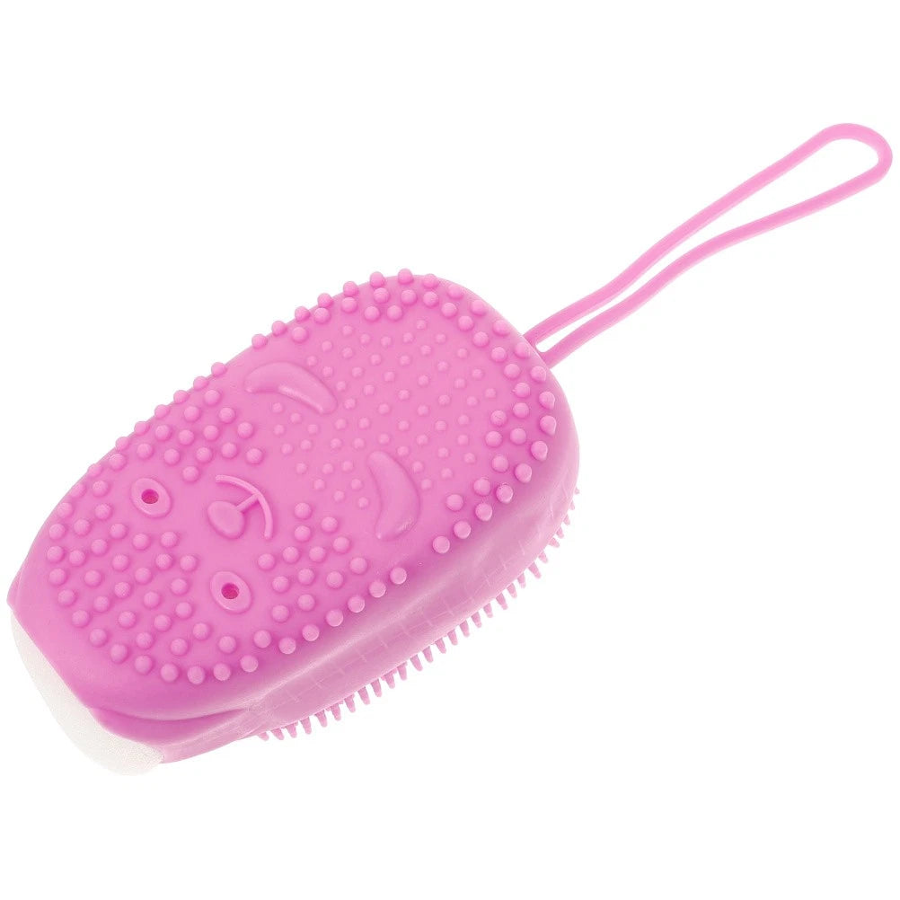 Automatically Soak Bath Scrub Silicone Bath Brush Without Soap Purple bath brush
