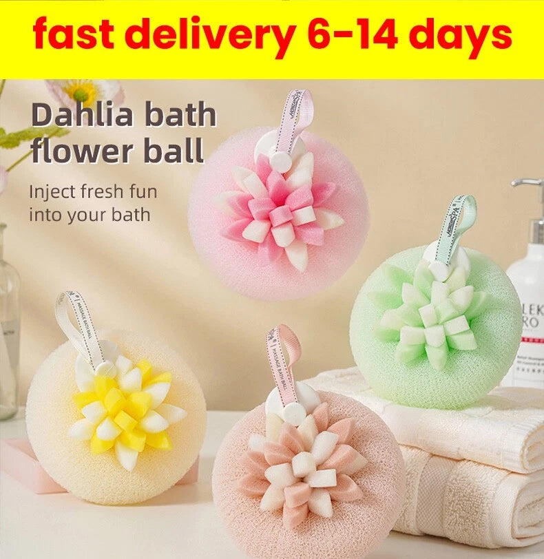 with Suction Cup Shower Bath Ball Sponge Bubble Brush  Household