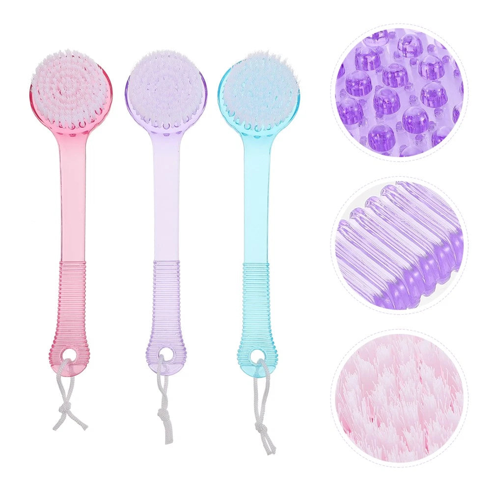 3 Pcs Bath Brush Multi-functional Exfoliating Bathroom Scrubbing