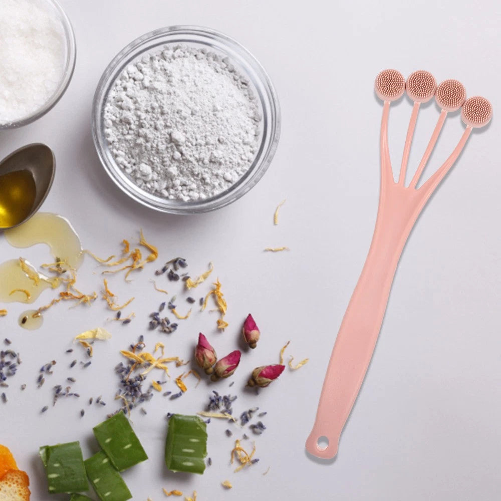 Exfoliating Bath Brush Back Scrubber Shower with Long Handle for Body