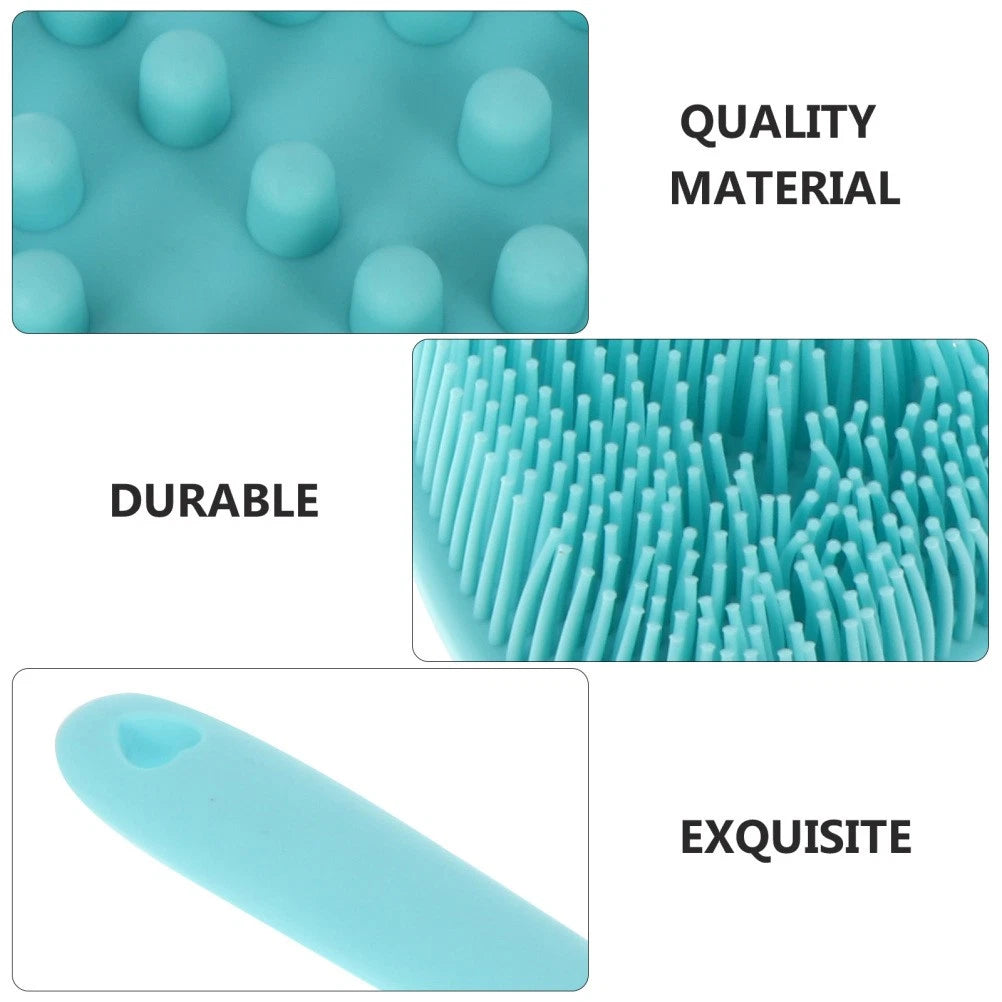 Heart-shaped Bath Brush Man Silicone Shower Scrubber Long Handle Bathing