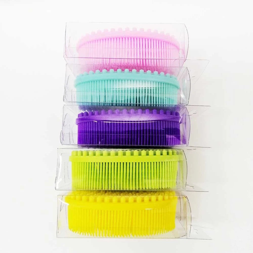 2 PCS Bath Brush Body Scrubber Silicone Exfoliator Baby Washing Bathing