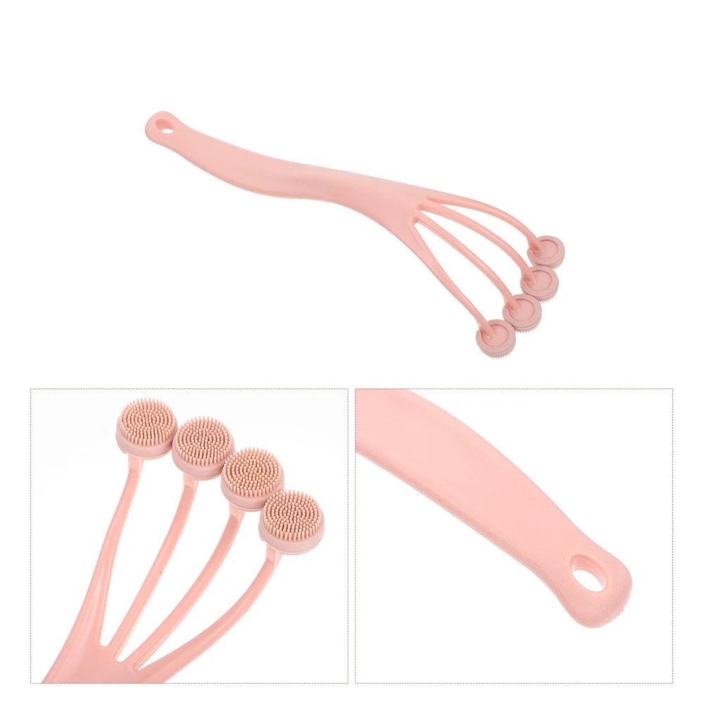 Exfoliating Bath Brush Back Scrubber Shower Tool Long Handle for