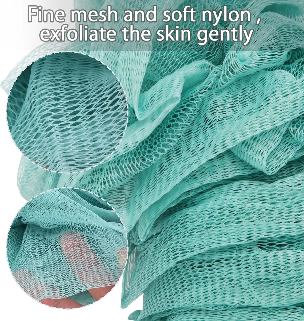 2-Pack Back Scrubber Loofah Brush with Long Handle for Shower