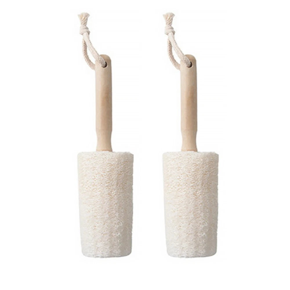 2Pcs Loofah Back Scrubber Loofah Shower Brush for Natural Exfoliation