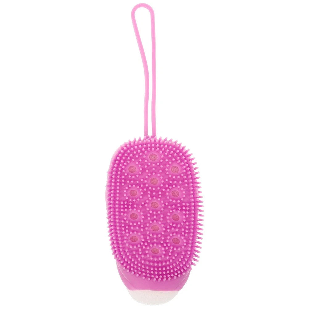 Automatically Soak Bath Scrub Silicone Bath Brush Without Soap Purple bath brush