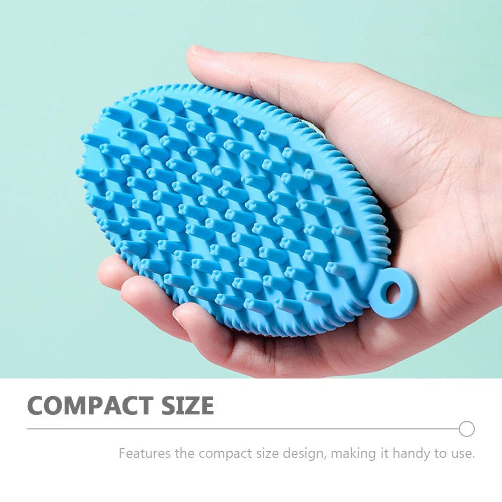 2 Pcs Bath Brush Body Exfoliator Man Newborn Cleaning Silicone Scrubber