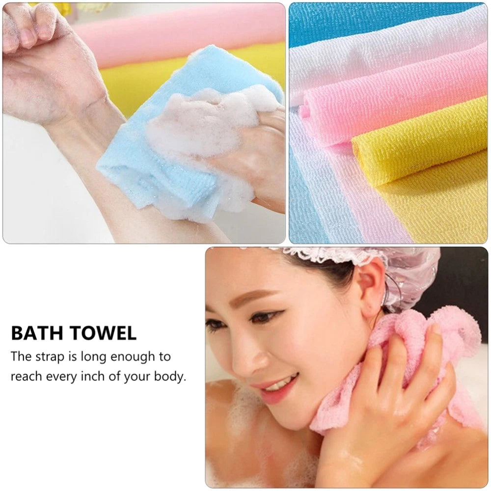 8 Pcs Back Scrub Foam Towel Exfoliator for Shower Bath Scrubber Body Brushes