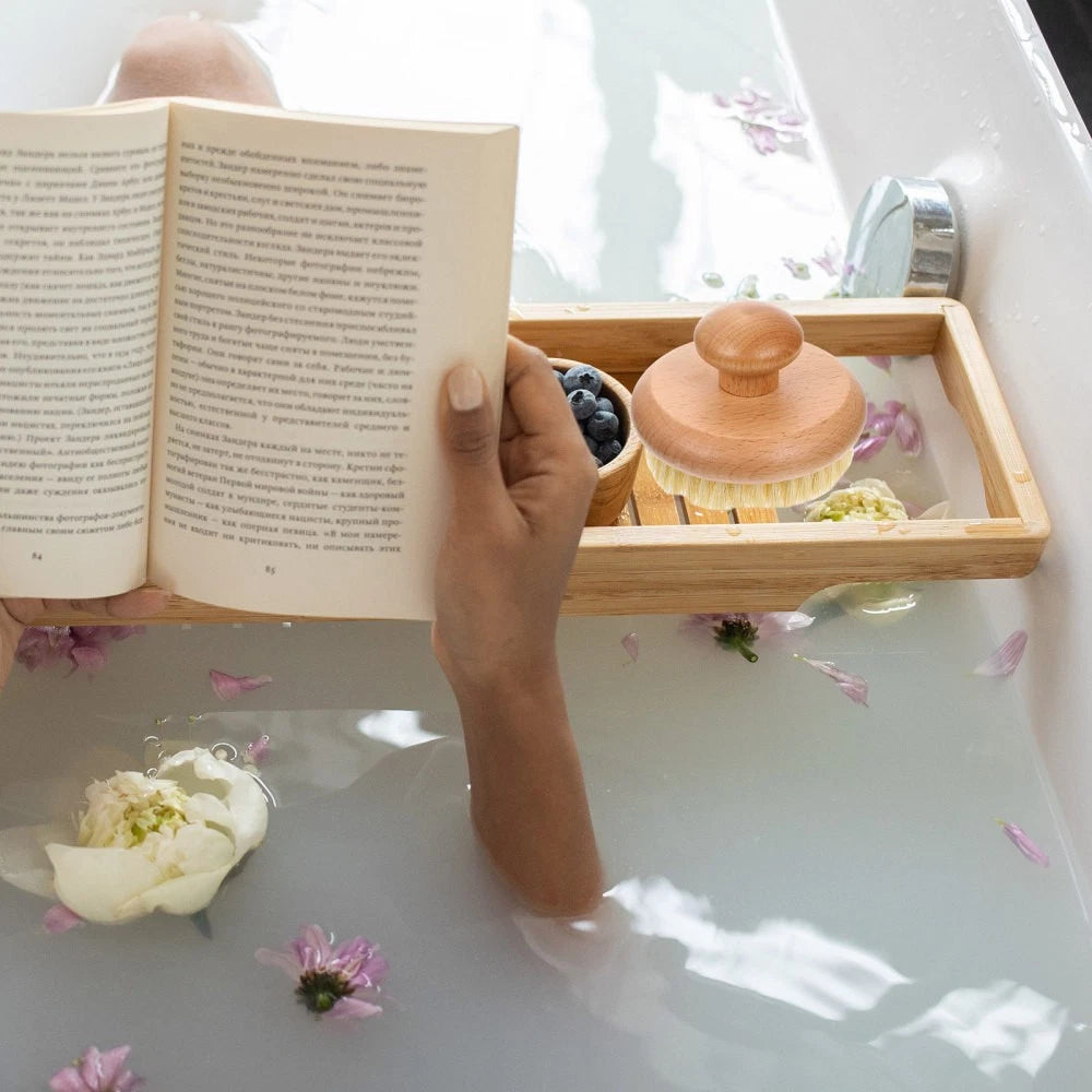 Bath Scrubber Back Exfoliator for Shower Dry Body Brushes Bathing