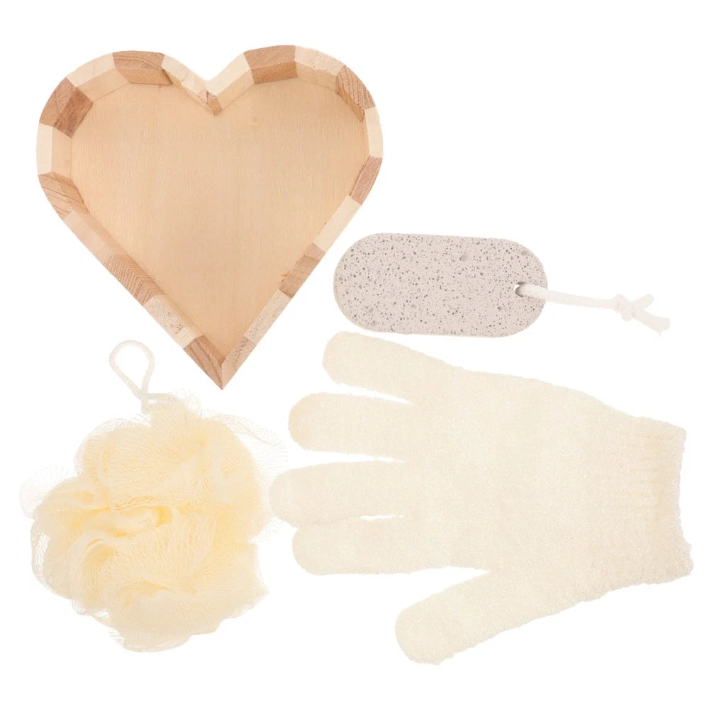 Heart-shaped Bath Brush Skin Scrubber Exfoliator Back for Shower
