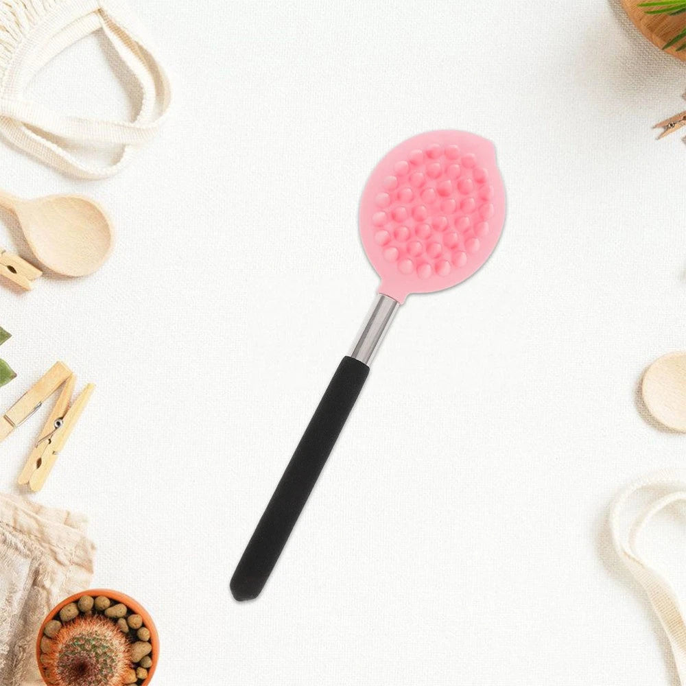 2 Pcs Bath Brush Child Body Bathing Tool Ergonomic Silicone Scrubber