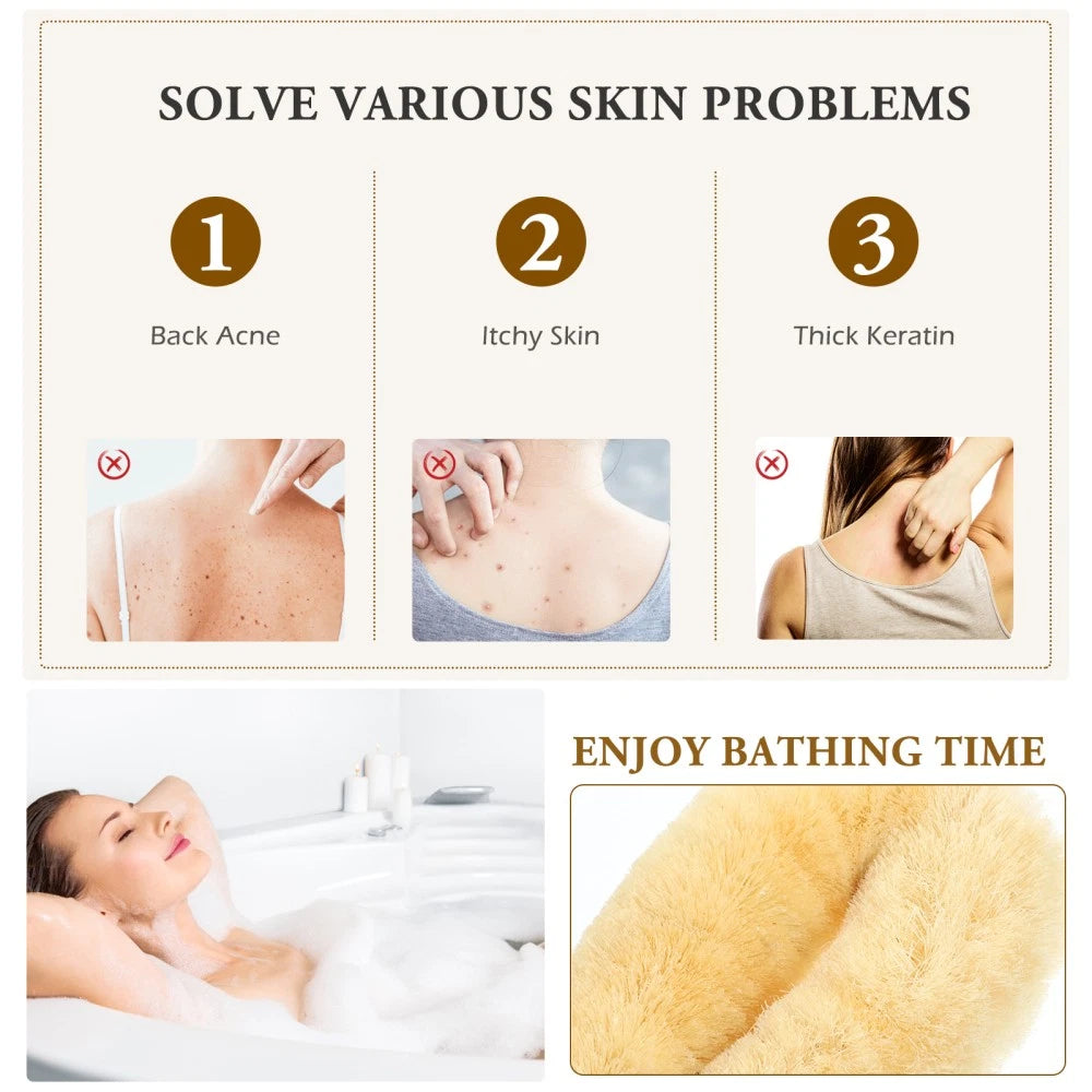 Sisal Shower Brush Body Exfoliator Scrubber Exfoliating Back Bath
