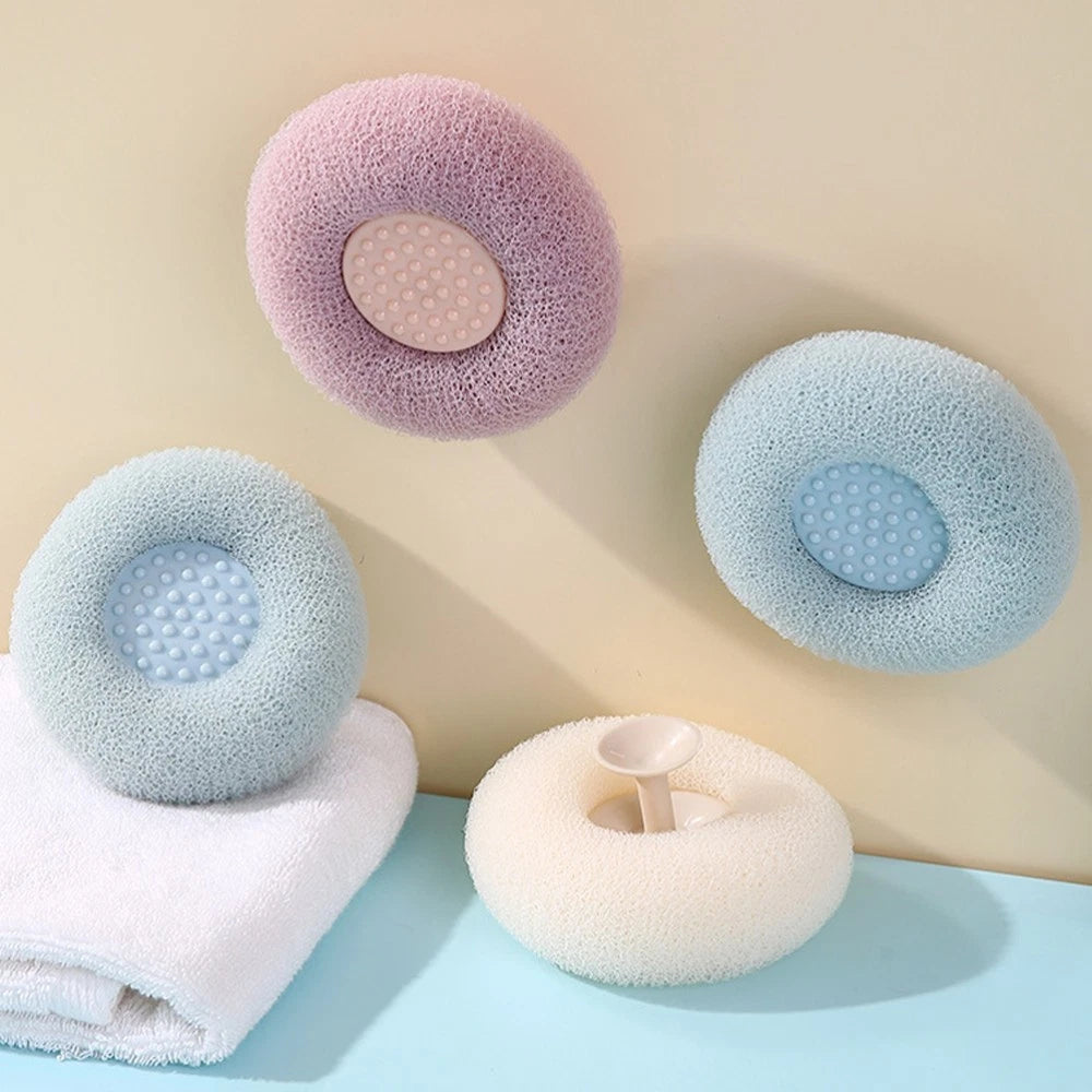 3 Pcs Bath Brush Scrubbers Shower for Mesh Puff Accessories