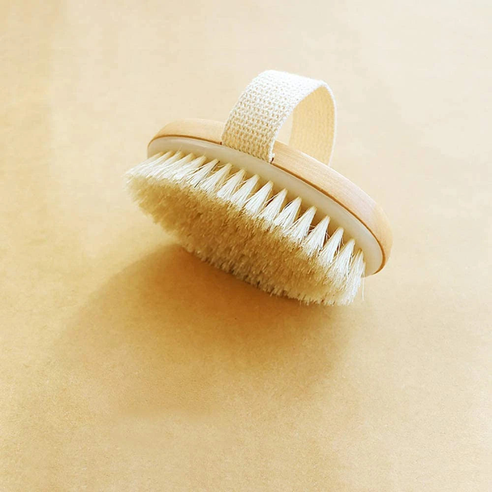 Dry Brushing Body Brush Exfoliating Brush Natural Bristle Bath Brush for Remove
