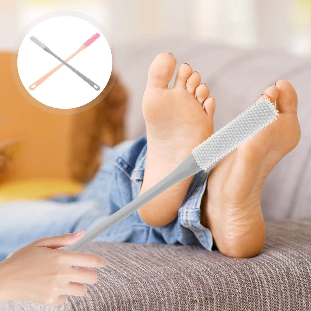 2Pcs Multi-functional Handle Toe Scrubber Brush for Shower Foot Cleaning