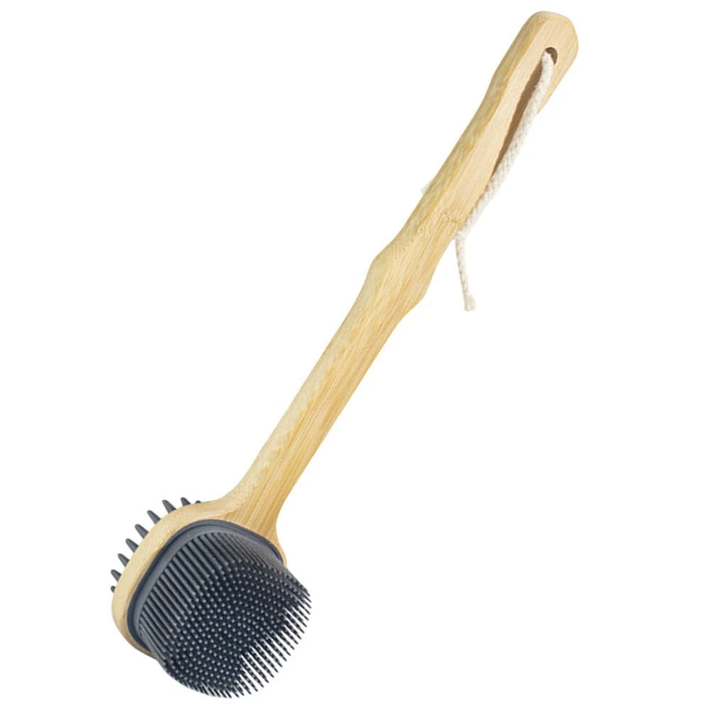 Bath Brush Miss Man Silicone Back Scrubber for Shower Body with Handle