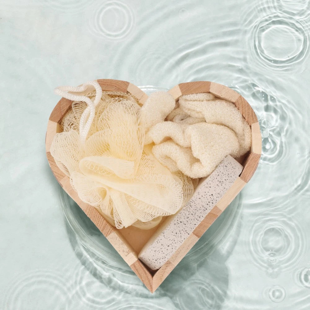 Heart-shaped Bath Brush Skin Scrubber Exfoliator Back for Shower