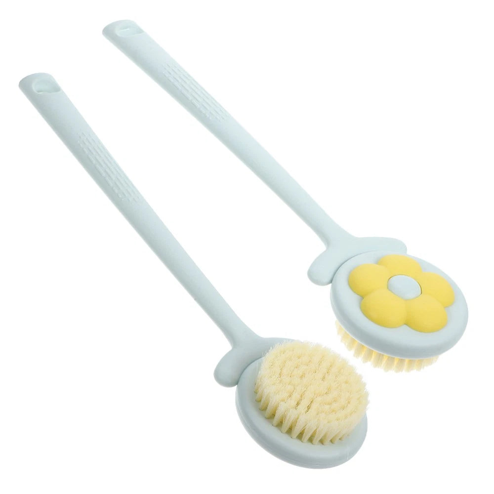 2 Pcs Flower Bath Brush Man Automatic Body Scrubber Back Scratcher for Men