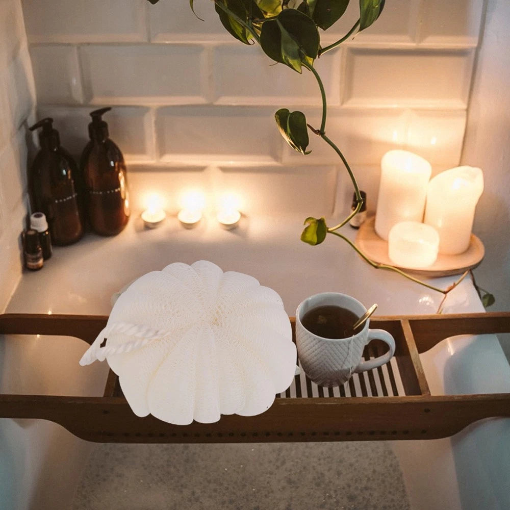 2 Pcs Petal Bath Ball Sponge Balls Shower Body Scrubber Baby Loofah Pad Pouf