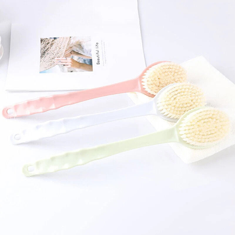Skin Body Brush Back Scrubber Shower Bathing Cellulite Exfoliating Long HandleKF