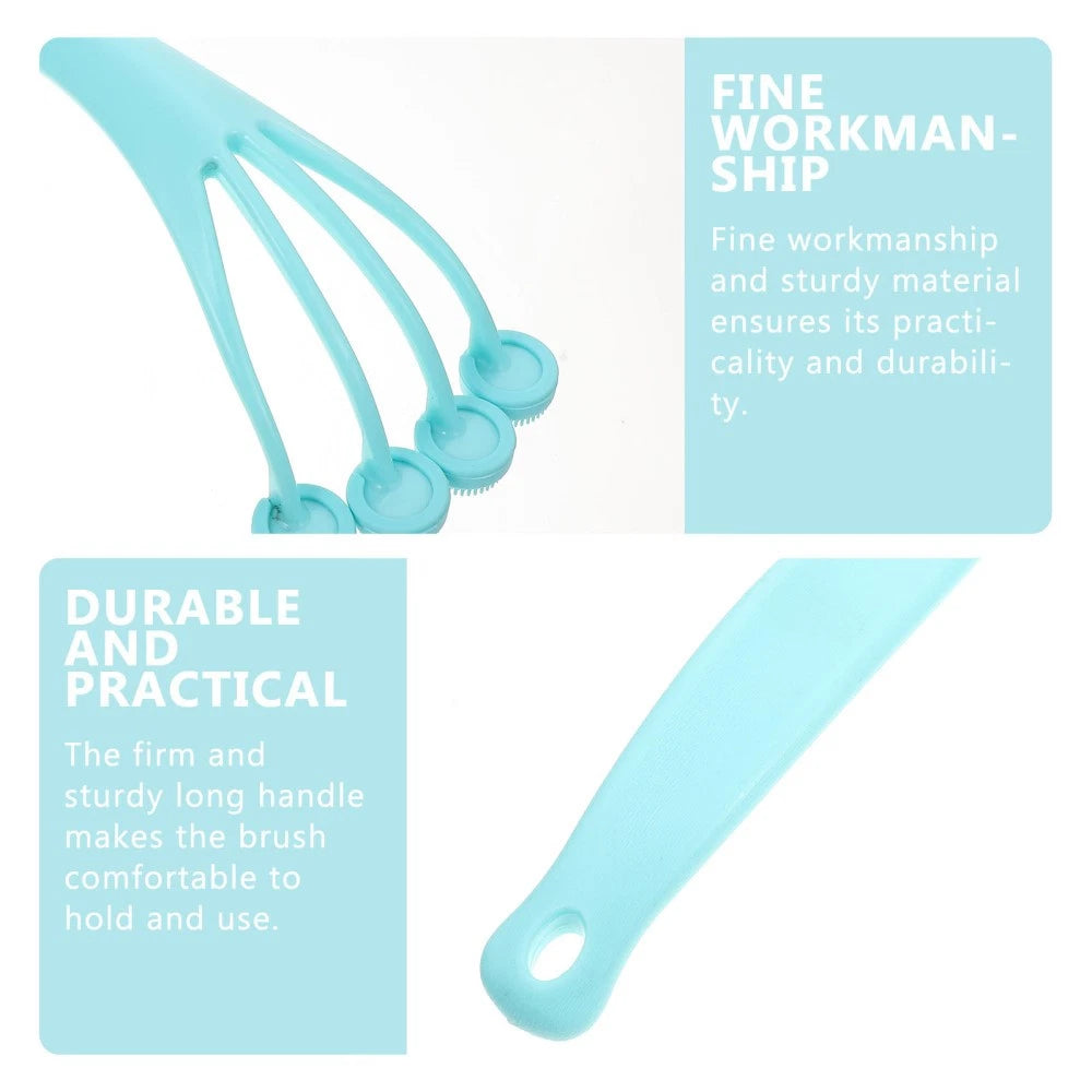2 Pack Exfoliating Bath Brush Back Scrubber for Shower Miss Long Handle