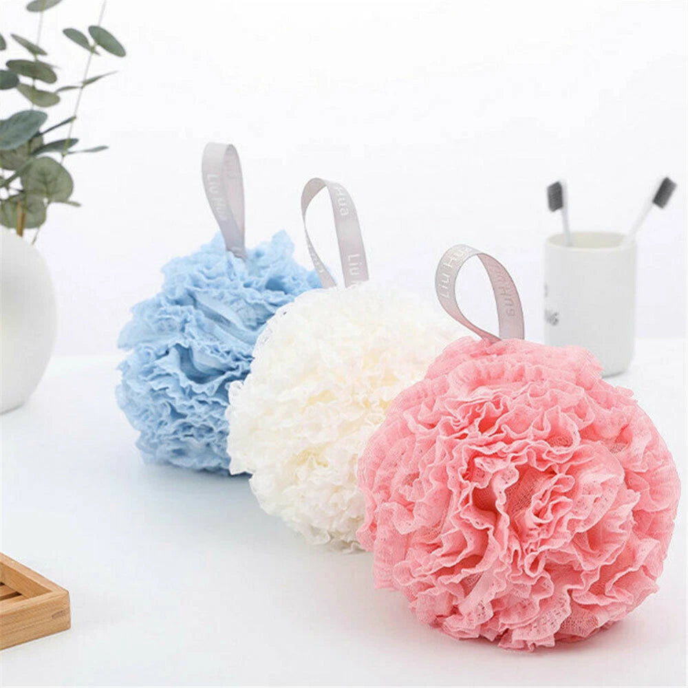 Loofah Ball Mesh Sponge Scrubber Scrunchie Shower Soft Bath Body Brush Buffer AU