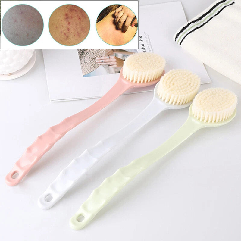 Skin Body Brush Back Scrubber Shower Bathing Cellulite Exfoliating Long HandleKF