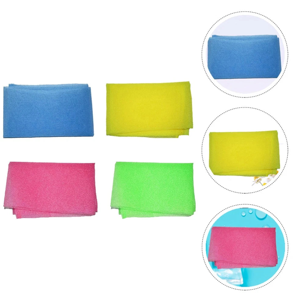 8 Pcs Back Scrub Foam Towel Exfoliator for Shower Bath Scrubber Body Brushes
