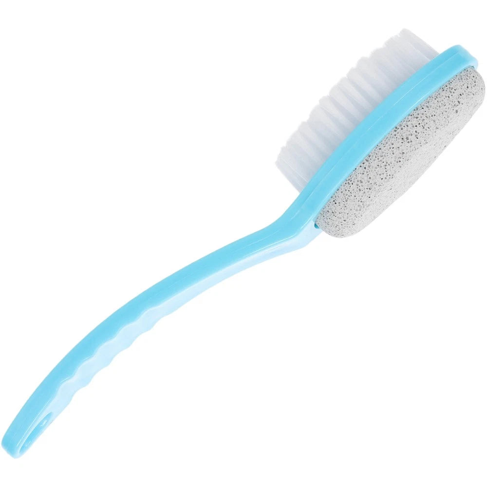 Foot Brush with Plastic Handle (Random Color) Bristle foot brush