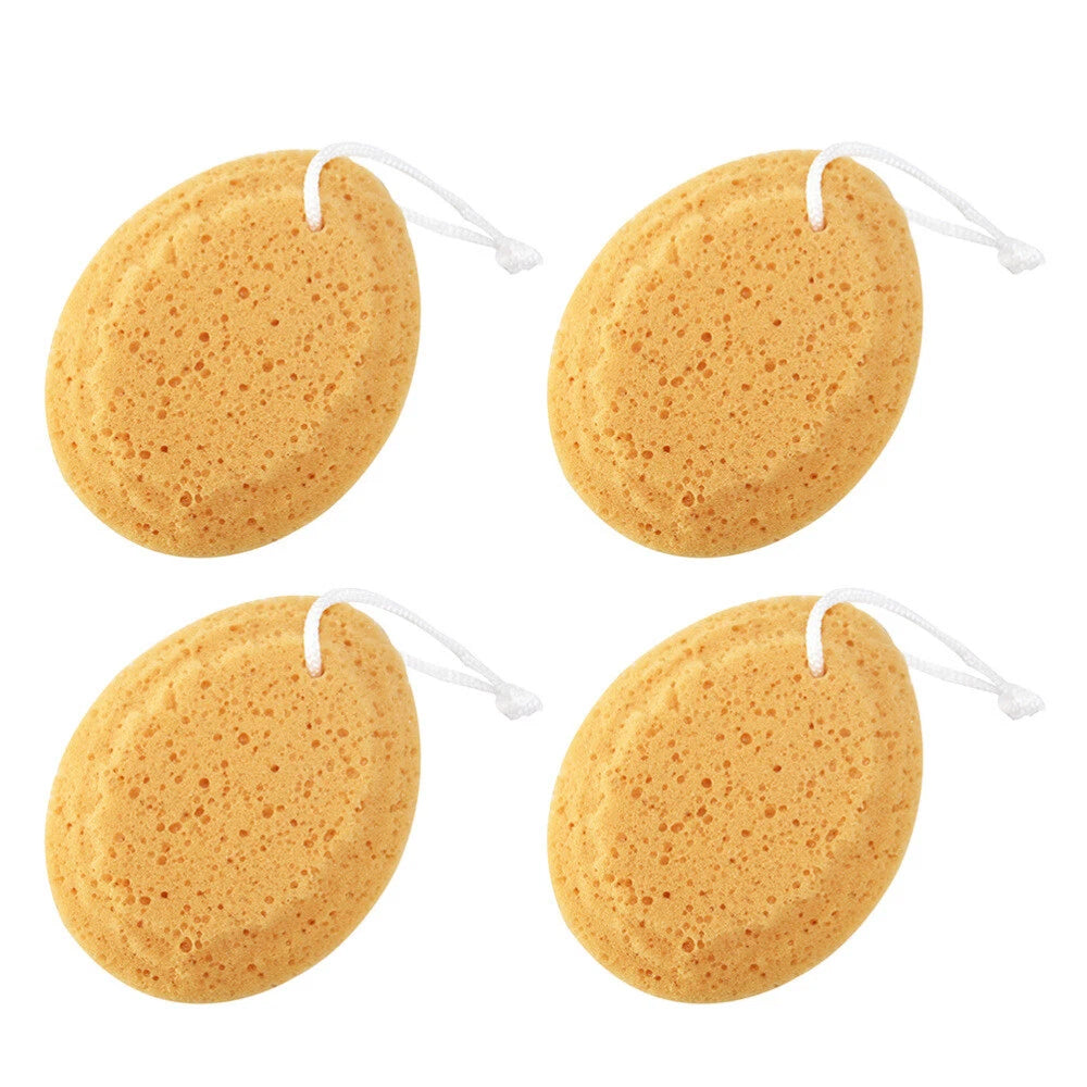 4Pcs Adult Shower Sponge Bath Natural Sea Massaging Household Bathing Brush