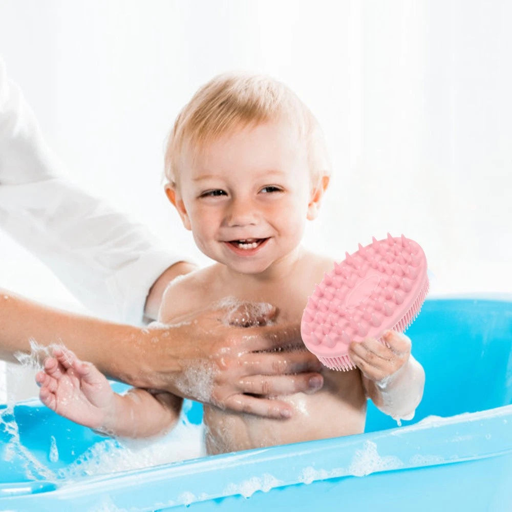 2 Pack Silicone Bath Brush Child Man Massage for Infant Scrubber